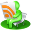 Green RSS Reader Icon 64x64 png